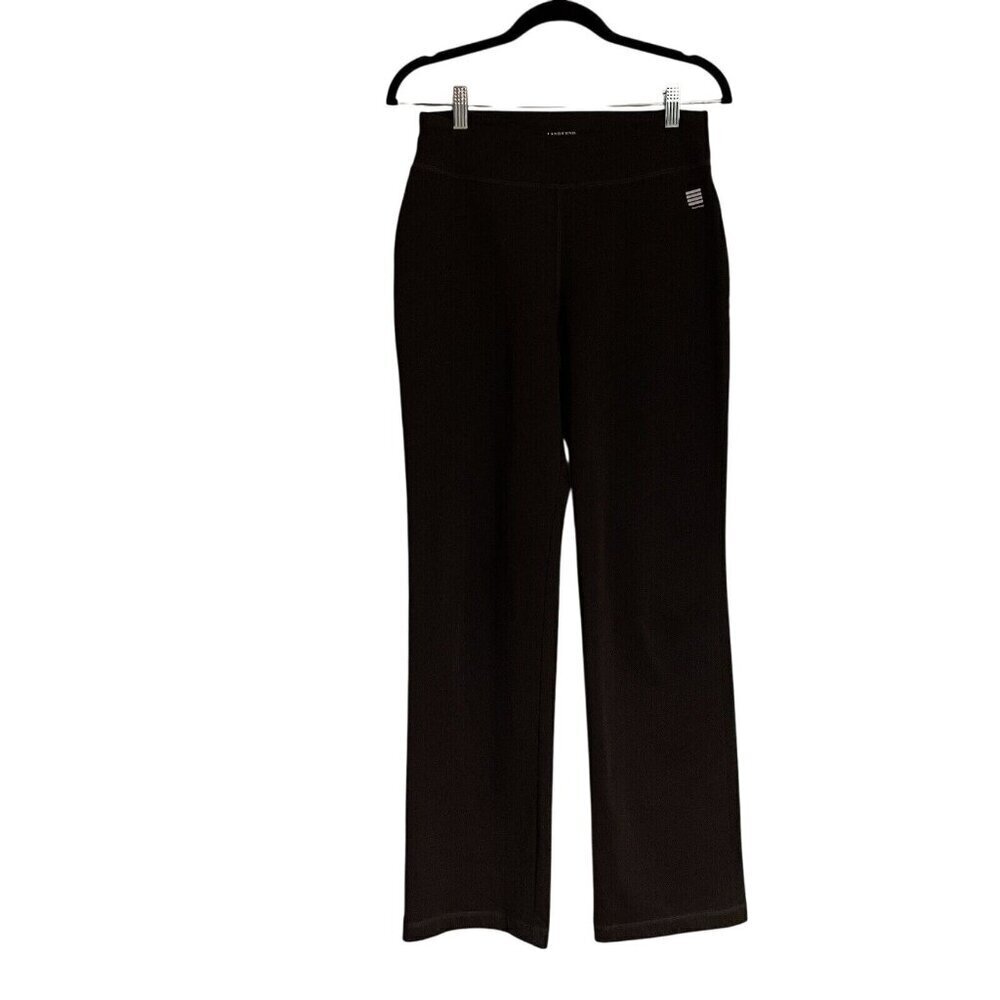 Lands' End Women S/T 6-8 Brown Elastic Waist Pull On Straight Leg Athletic Pants